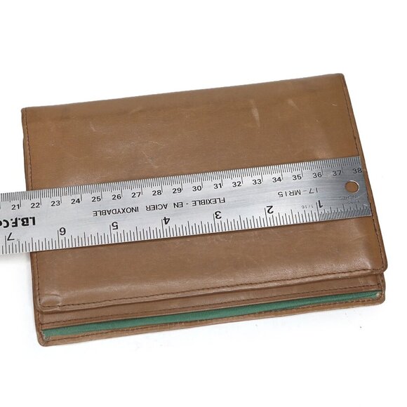 Vintage Leather Passport Travel Wallet Brown Lined Vacation Holiday Classic - Picture 6 of 11